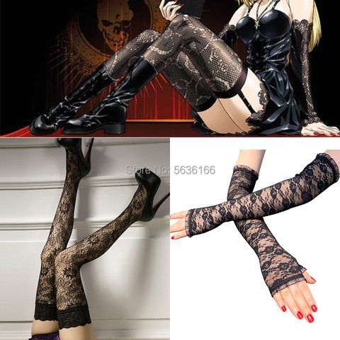 Death Note-medias de Amane para Cosplay, guantes para juegos de disfraces ► Foto 1/5
