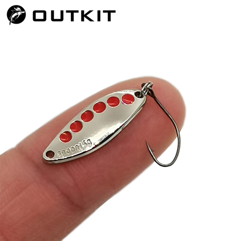 OUTKIT-Señuelos de Pesca con lentejuelas y cuchara de Metal, anzuelos artificiales Wobbler Isca para cebos duros de Pesca, señuelo para trucha ► Foto 1/6