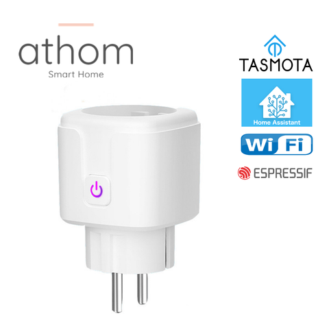 ATHOM-enchufe inteligente TASMOTA presostentado, funciona con asistente doméstico, monitoreo de consumo eléctrico, 16A ► Foto 1/2