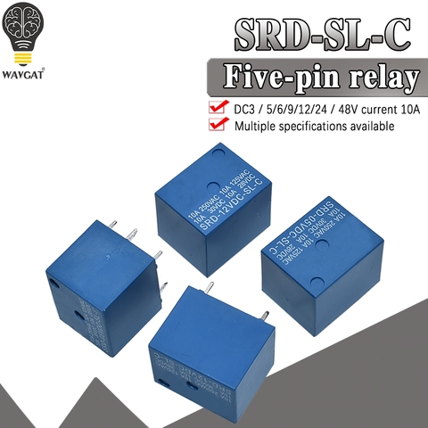 SONGLE relé de potencia SRD-12VDC-SL-C SRD-03V 05V 09V 12V 24VDC-SL-A -SL-C DC 5V SRD-05VDC-SL-C 5Pin ► Foto 1/6