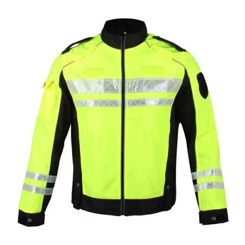 Ropa de trabajo reflectante fluorescente para hombre, chaqueta impermeable, cálida, para exteriores, ropa de trabajo de alta visibilidad ► Foto 1/5