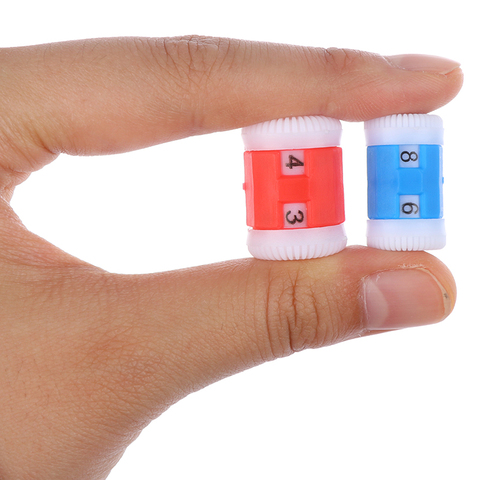 4 unids/lote nuevo 2 grandes rojo + 2 Azul Pequeño de punto de plástico agujas de tejer contador fila (de 2,2*1,5 cm + pequeño 2,2*1,2 cm) ► Foto 1/6