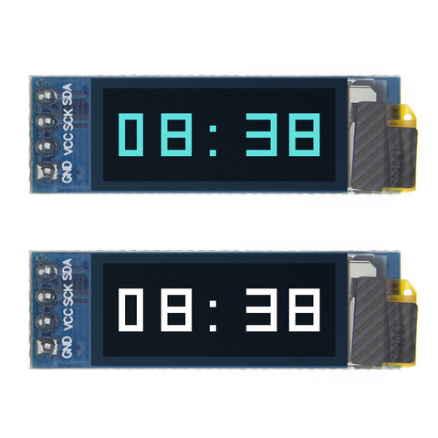 Módulo OLED de 0,91 pulgadas, Módulo De Pantalla LED LCD OLED de 0,91x32, comunicación IIC para Ardunio, Blanco/azul ► Foto 1/6