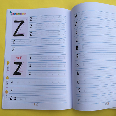 Cuaderno de escritura de caligrafía árabe para niños, libro de práctica de caligrafía para ejercicios de caligrafía, 26 páginas en inglés preescolar ► Foto 1/6