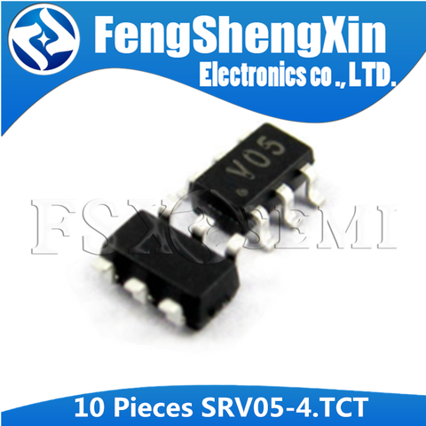 10 unids/lote SRV05-4.TCT SOT23-6 SRV05 código: V05 SRV05-4 diodo supresor de SOT23-6 ► Foto 1/2