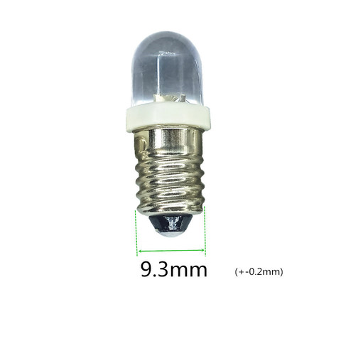 5 uds E10 linterna con bombilla LED bombilla DC4.5V E10 3V LED E10 4,5 V LED Bombilla E10 6V led azul DC4.5V E10 12V bulbo del indicador 18V E10 24V ► Foto 1/6