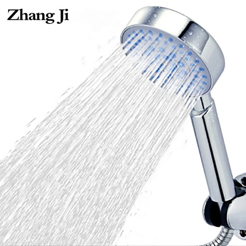 ZhangJi Multi-capas electrochapada cabeza de ducha de mano accesorios de baño ABS redondo cinco funciones boquilla filtro cabeza de Ducha ► Foto 1/6