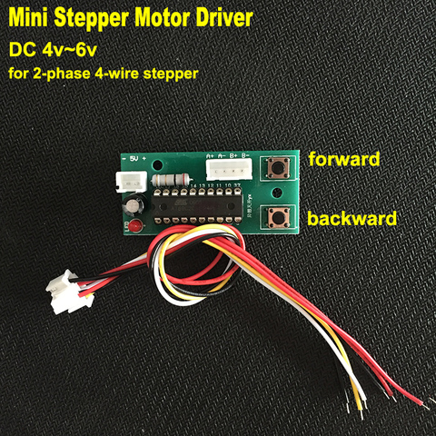 DC 5V 2 A Fase 4-Alambre de micromotor paso a paso conductor Micro Motor CW CCW módulo controlador de adelante hacia atrás ► Foto 1/5