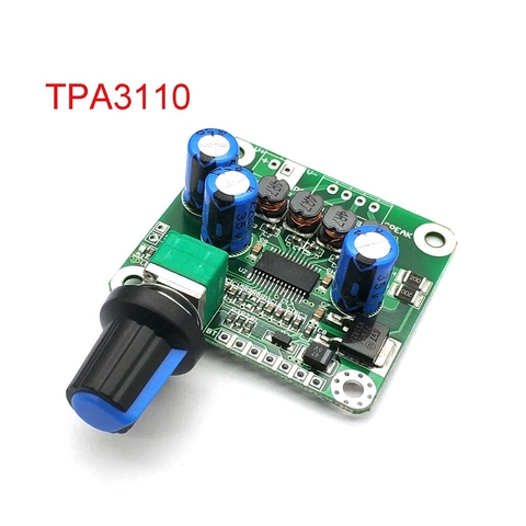 AMPLIFICADOR DE POTENCIA DE Audio estéreo Digital para coche, módulo de placa de 12V-24V, TPA3110, 15w + 15W, para altavoz USB, altavoz portátil ► Foto 1/4