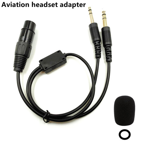 Adaptador de auriculares para Airbus XLR a GA, enchufe Dual de 5 pines, Cable de auriculares para aviación, accesorios para auriculares ► Foto 1/4