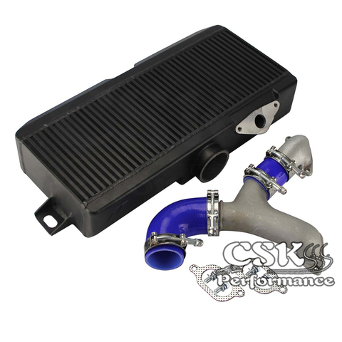 Intercooler Y Kit de tubería Uprated, montaje superior, compatible con Subaru 02-07 WRX STI EJ20 EJ25 GD rojo/azul/negro ► Foto 1/6