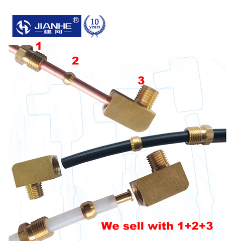 JN type JIANHE-Conector de montaje de tubería de aceite de latón, Conector de ajuste de 4mm/6mm para sistema de lubricación/máquina CNC ► Foto 1/6