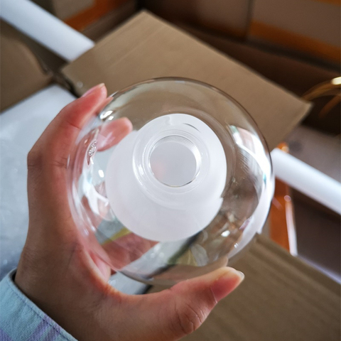 Bola de cristal transparente esmerilada para lámpara colgante de 10, 12 y 15cm, varias lámparas para el hogar ► Foto 1/6