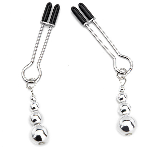 Boquilla de Metal para juego de pareja de mujeres, clips de anillo, campana, esclavo, BDSM, Bondage para senos, juguete sexual de coerción ► Foto 1/6