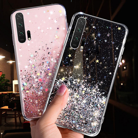 Funda de silicona suave con purpurina para móvil, carcasa brillante para Huawei P30 P20 Lite Y5 Y6 Y7 Y9 Prime 2022 Nova 5 5i Honor 9X 20 Pro P Smart Plus Z ► Foto 1/6