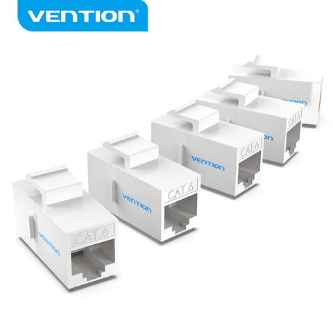 Cable extensor de Ethernet Vention RJ45, conector Cat6 Cat5e, adaptador de extensión de hembra a hembra para Cable Ethernet, acoplador RJ45 ► Foto 1/6