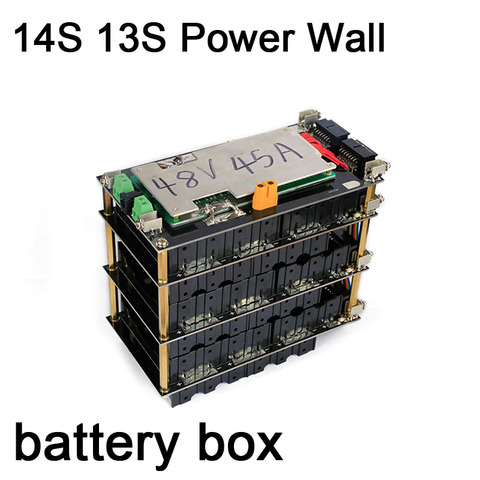 Paquete de batería de pared de energía de 14S, 13s, 48V, caja de batería de litio Li-ion 18650 BMS PCB 20A 45A ► Foto 1/6