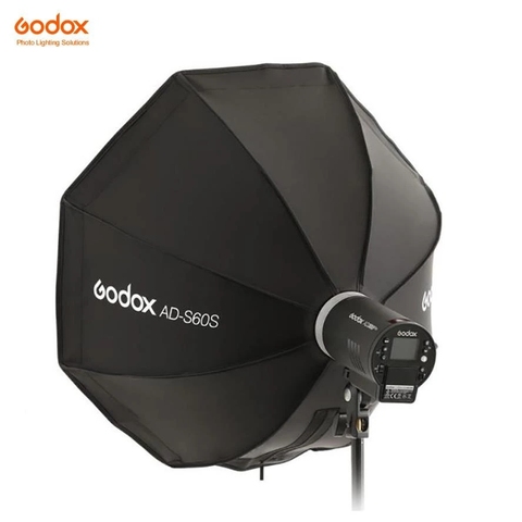 Godox-AD-S60S ADS60S Estilo paraguas, 60cm, caja difusora plateada de plegado rápido con rejilla, montaje Godox para AD400Pro, AD300Pro, LED ML60 ► Foto 1/6