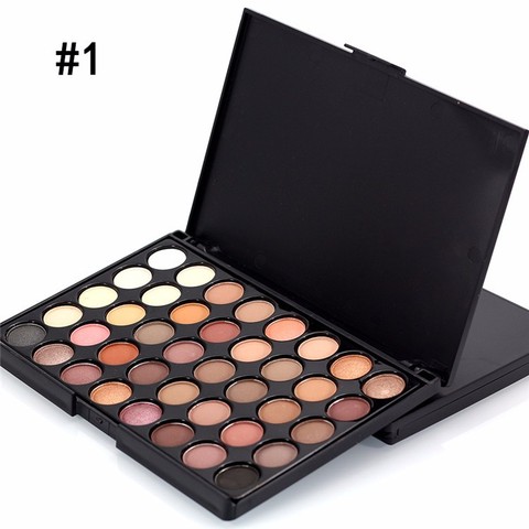 Paleta de sombras de ojos mate de 40 colores reflejo del Color de la tierra purpurina sombra de ojos tierra juego de poder de maquillaje cosmético herramientas de maquillaje ► Foto 1/4