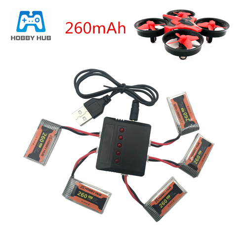 Batería Para JJRC H36 de la batería de 3,7 V 260mAh para E010 E011 E013 Furibee F36 NH010 H36 piezas de cuadricóptero de control remoto de la batería Lipo ► Foto 1/5