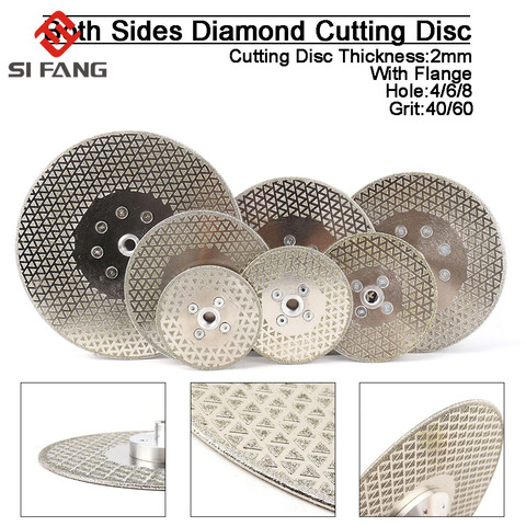 Disco de molienda de corte de diamante galvanizado, brida de ambos lados, 100mm/115mm/125mm/150mm/180mm/230mm para cerámico granítico tipo Mármol, M14 ► Foto 1/6