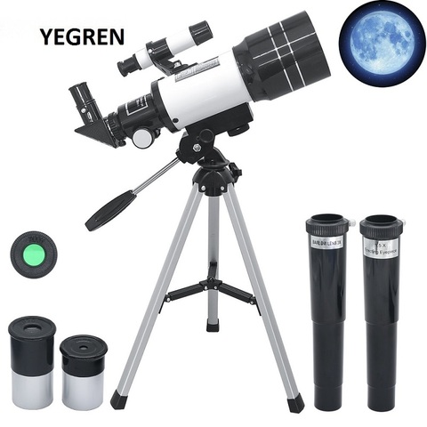 Telescopio astronómico de mesa para principiantes telescopio Monocular para ver la luna con trípode, regalo de cumpleaños para niños, 70mm, 150X ► Foto 1/6