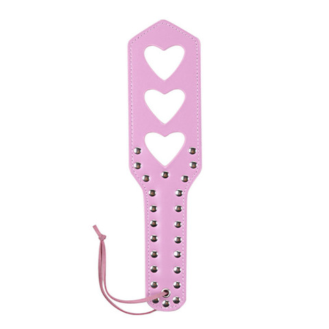 Azotes de agujero de corazón de cuero de imitación para adultos, accesorios sexuales, productos sexuales Flogger para parejas, rosa, Sexy, 281301013 ► Foto 1/6