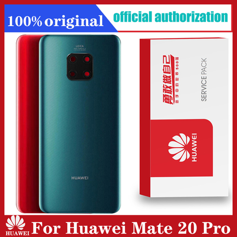 Recambio de carcasa trasera Original para Huawei Mate 20 Pro, cristal de batería con pegatina adhesiva para lente de cámara ► Foto 1/6