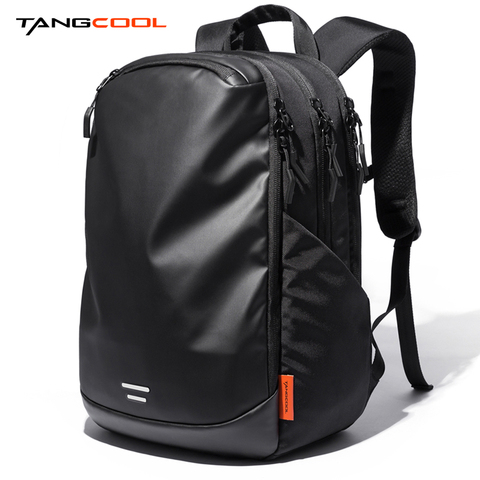 TANGCOOL-mochila para ordenador portátil de 15,6 pulgadas para hombre, bolsa de trabajo de oficina, multifunción, negra, Unisex, de viaje ► Foto 1/6