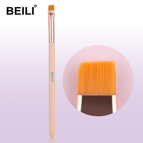 BEILI-brocha de maquillaje rosa, corrector preciso pequeño para sombra de ojos, contorno de ojos, pelo sintético de cabra, rosa y dorado ► Foto 1/6