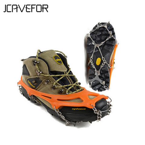 Cubrezapatos antideslizantes de silicona para invierno, cubrezapatos con picos para zapatos de nieve, crampones, antideslizantes ► Foto 1/6