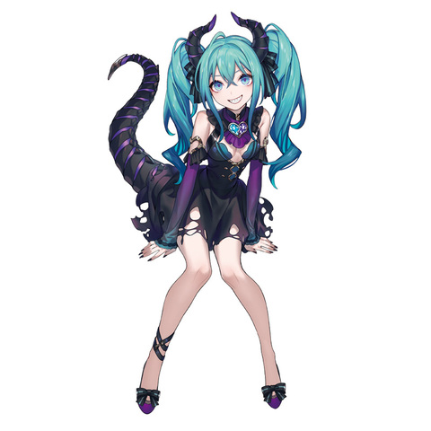 Hatsune-figura de diablo pequeña, Anime japonés Hatsune coleccionable de juguete, adornos ► Foto 1/1