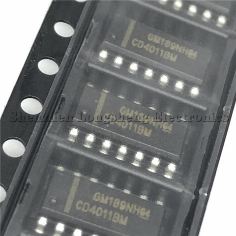 10 unids/lote nuevo CD4011BM 4011 HCF4011 SOP-14 cuatro chip lógico de puerta NAND de 2 entradas ► Foto 1/2