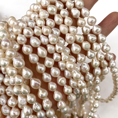 Alta calidad encantos perlas de agua dulce perlas barroco Natural perlas para joyería DIY, collar, pulsera, accesorios 8-9mm ► Foto 1/6