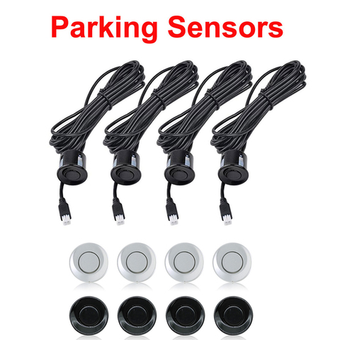 4 sensores timbre 22mm Kit de sensores de aparcamiento de coche Radar de marcha atrás alerta de sonido indicador sonda sistema 12V envío gratis ► Foto 1/6