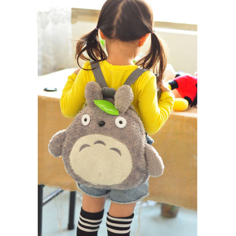 Mochila De felpa de Totoro para niños pequeños, juguete de peluche de dibujos animados, para guardería, Bolsa Escolar suave para exteriores, regalo para niños y niñas ► Foto 1/5