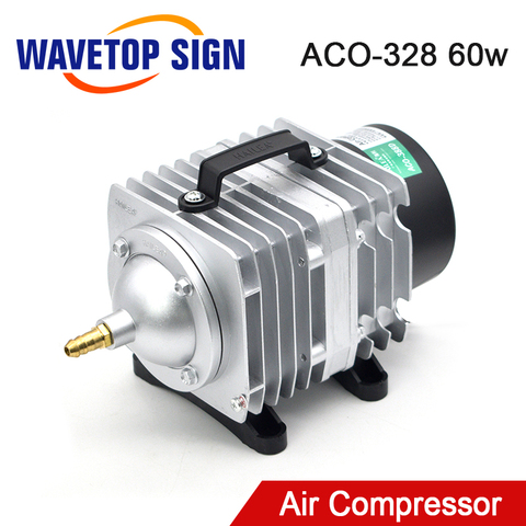 WaveTopSign-compresor de aire magnético eléctrico de 60W, bomba de aire para máquina cortadora de grabado láser CO2, ACO-328 ► Foto 1/5