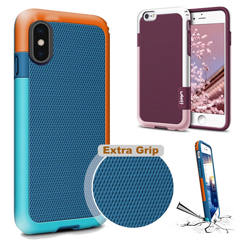 Funda de silicona híbrida a prueba de golpes para móvil, carcasa de marca a prueba de golpes para Apple iPhone 6s 7 8 Plus Xs Max XR 12 Mini 11 Pro Max 12Pro 11Pro ► Foto 1/6