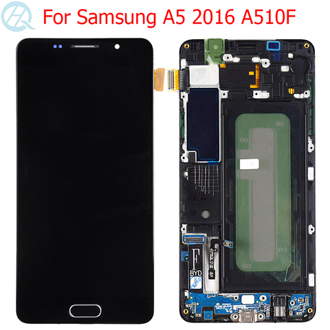 Pantalla LCD Original AMOLED para Samsung Galaxy A5 2016, con Marco, 5,2 
