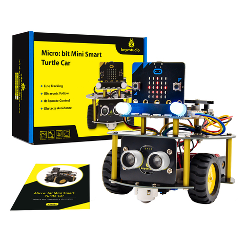 Keyestudio-Mini coche de tortuga inteligente, Micro:bit, para STEM MicroBit ► Foto 1/6