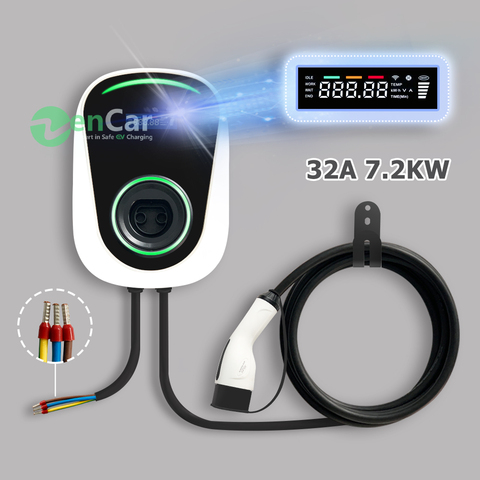 DUOSIDA-estación de carga para vehículos eléctricos, cargador EV EVSE Wallbox con Cable tipo 2, 32A, fase 1, IEC 62196-2, para Smart ► Foto 1/6