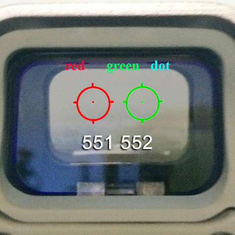 Mira óptica para caza, 551, 552, 553, 558, punto verde y rojo, réflex, mira táctica para caza, colimador óptico, accesorios para pistola ► Foto 1/6