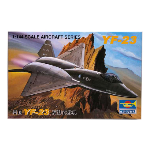 Caza mágica militar, modelo de aviones de montaje, YF-23 americano, gris, 1:144 ► Foto 1/5