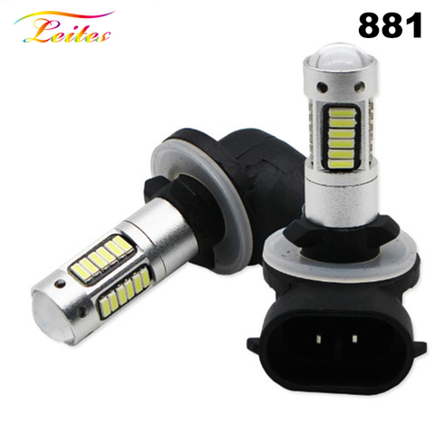 2 uds lámparas DRL de alta potencia 6500K blanco 30SMD 4014 881 880 H27 bombillas LED de repuesto para faros antiniebla DE COCHE luces de circulación diurna 12V ► Foto 1/6