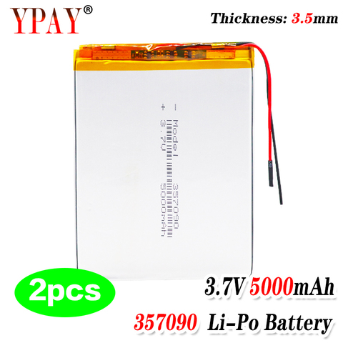 Uds 357090 de 3,7 v 5000mah batería de polímero de litio con la Junta para Pda Tablet Uds productos digitales ► Foto 1/6