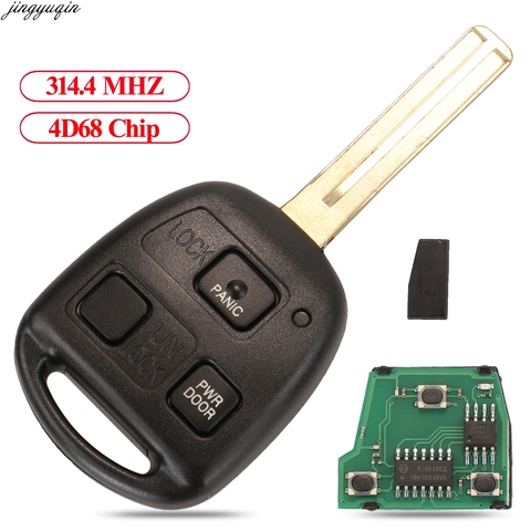 Mando a distancia Jingyuqin 4D68 Chip 314,4 MHz para Toyota para Lexus RX330 RX350 RX400h RX450h HYQ12BBT 3 botones ► Foto 1/5