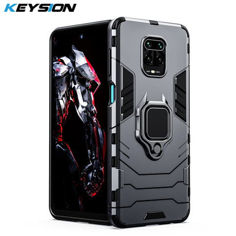 Funda a prueba de golpes KEYSION para Redmi Note 9 Pro Max 8 Pro 7 8A 9S 9A 9C, funda trasera de teléfono con anillo para Xiaomi Mi 10 Lite POCO F2 Pro X2 ► Foto 1/6