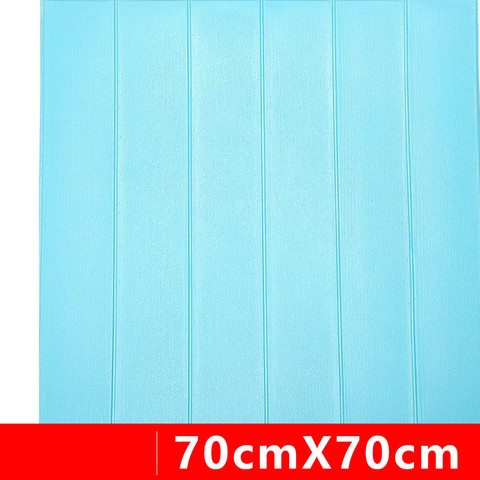 Pegatinas de pared de imitación de madera, papel tapiz de 70x70Cm, autoadhesivo de espuma Pe impermeable, Panel de pared para Hom, novedad ► Foto 1/6