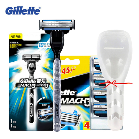 Gillette Mach3-cuchilla de afeitar para hombre, repuesto de cara, afeitadora afilada, de seguridad, Mach 3, cuchilla de afeitar de Cassette, regalo ► Foto 1/6