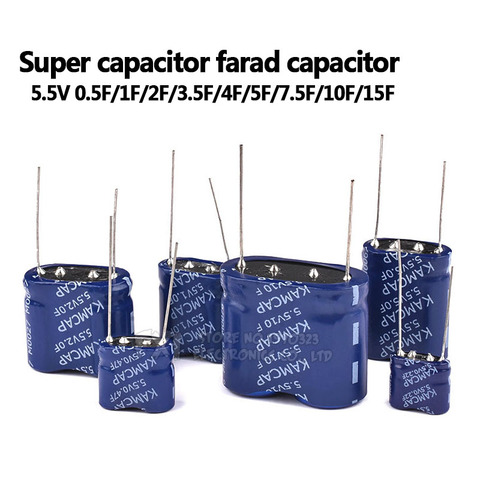 Super condensador farad condensador combinación tipo 5,5 V 0.5F/1F/2F/3.5F/4F/5F/7.5F/10F/15F ► Foto 1/3